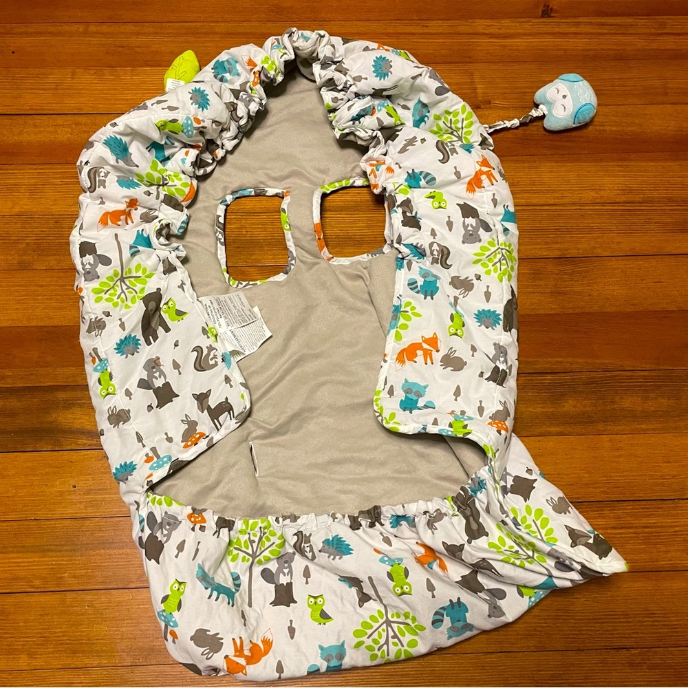 Eddie Bauer Woodland Animals Shopping Cart Seat Cover with Toys